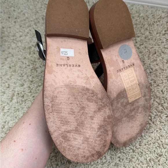 Everlane Black and White twin buckle Sandals size 6 - Picture 3 of 5